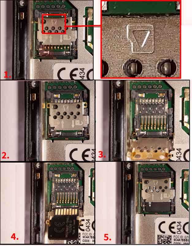 Namestitev micro sd kartice